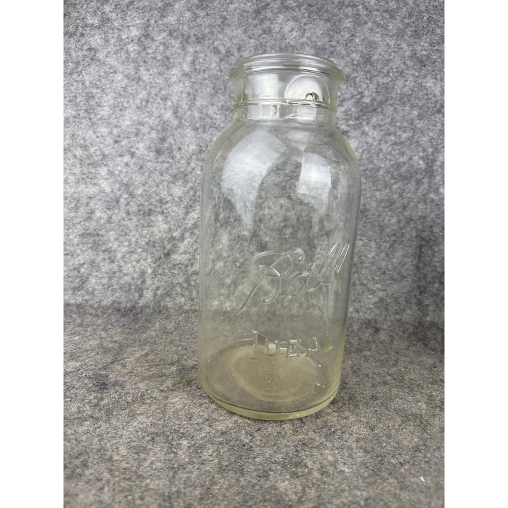 Vintage Ball Ideal Clear Glass Canning Jar Embossed Logo 9 Inch No Lid